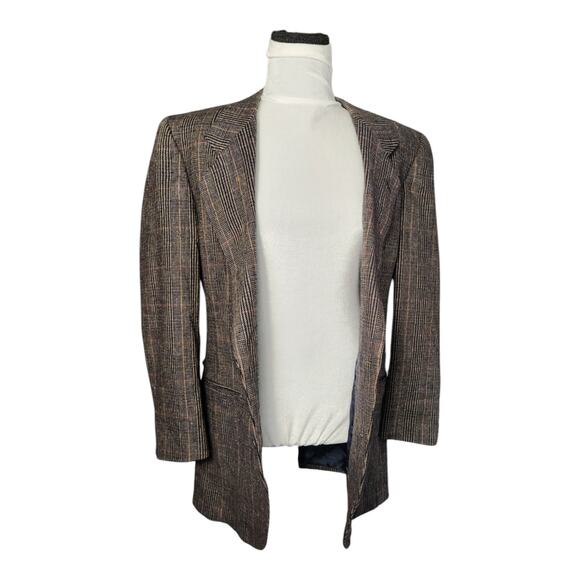 Stallones of Alaska Men’s Blazer Medium Wool Silk Cashmere Plaid - Picture 5 of 9